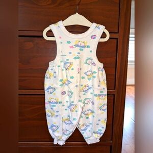 Kaleidoscope vintage romper sz 6 mo Bear print sleeveless pink blue green yellow